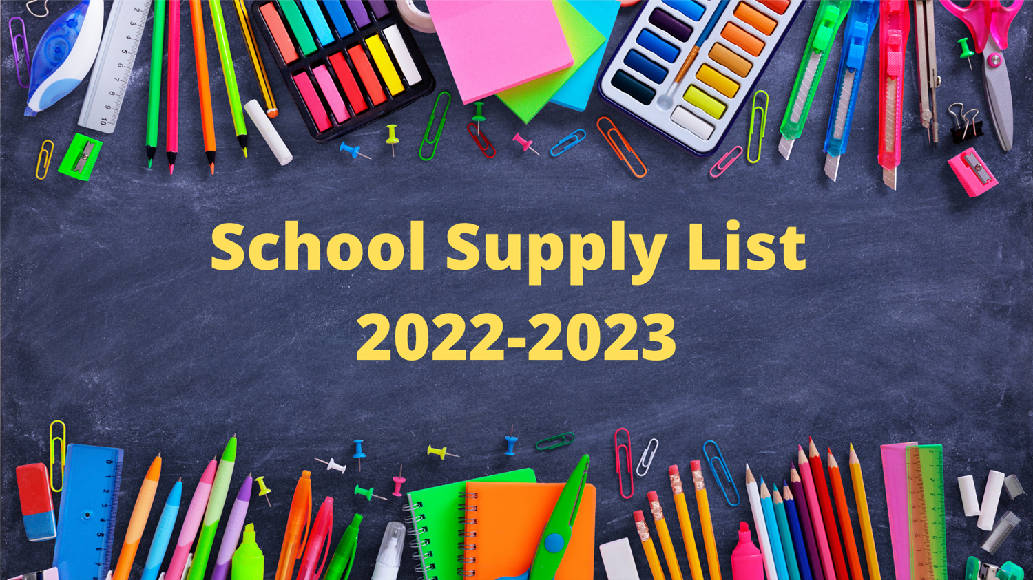  School Supply Lists